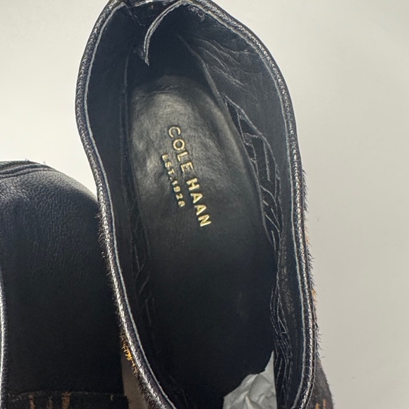 Cole Haan Grand Ambition Block Heel Calf Hair Upper Ankle Boots, Rodeo Western - Picture 16 of 16